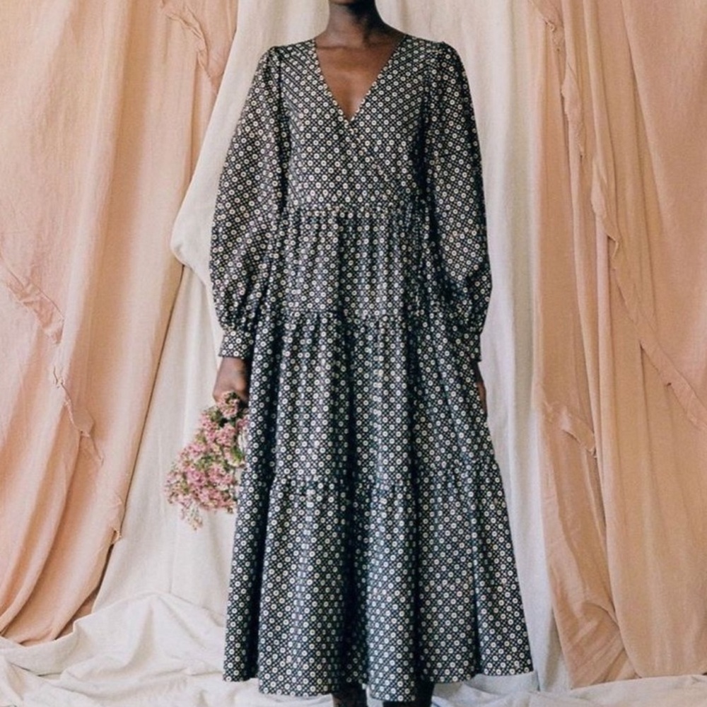 Christy Dawn Martina Dress in Noir Petunia Dot Small
